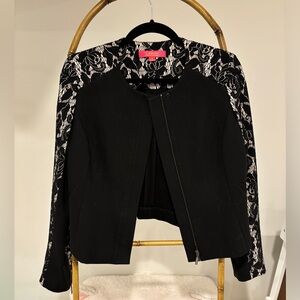 Catherine Malandrino black and lace blazer